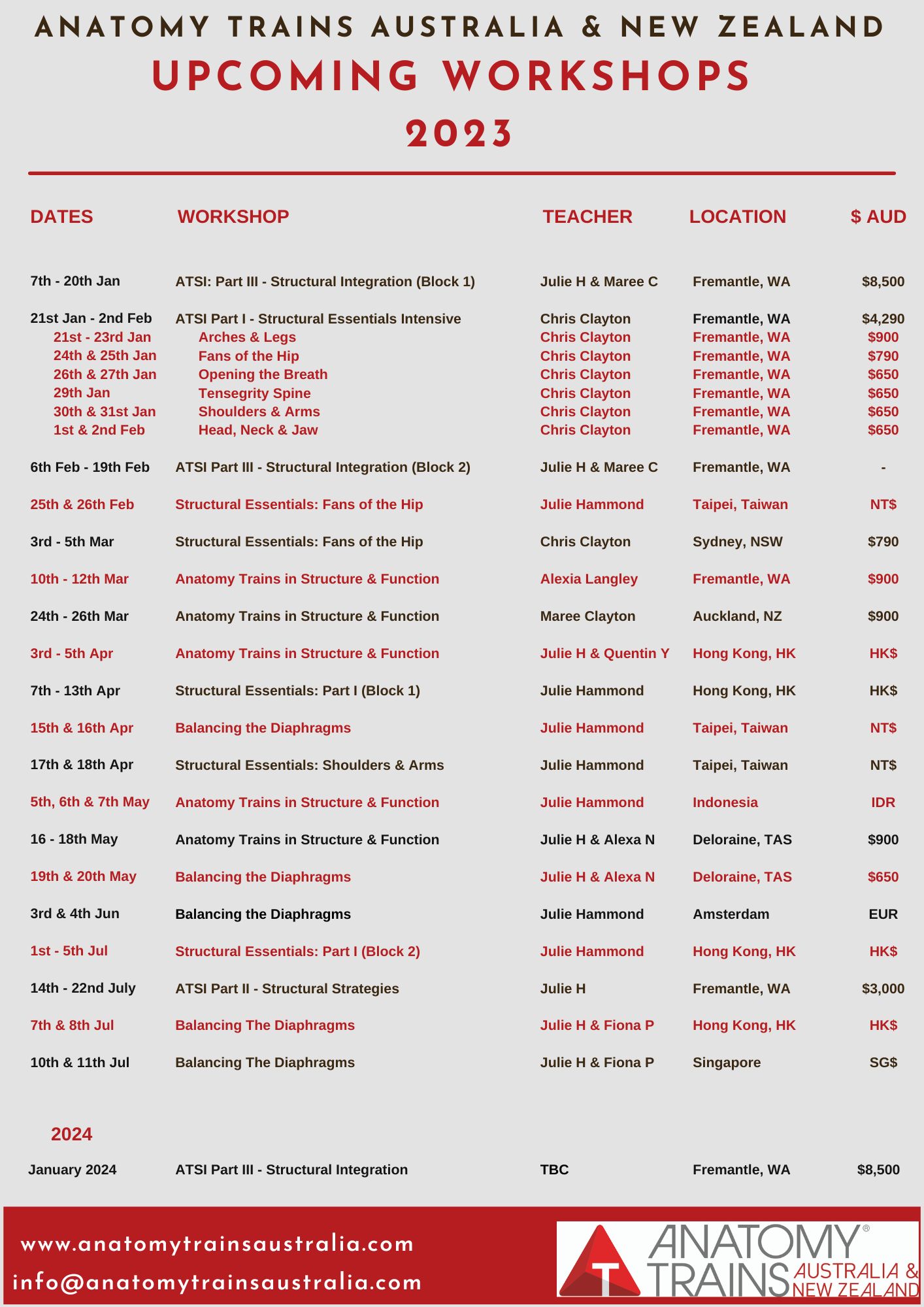 Upcoming Workshops_2023 Upcoming Workshops_2023