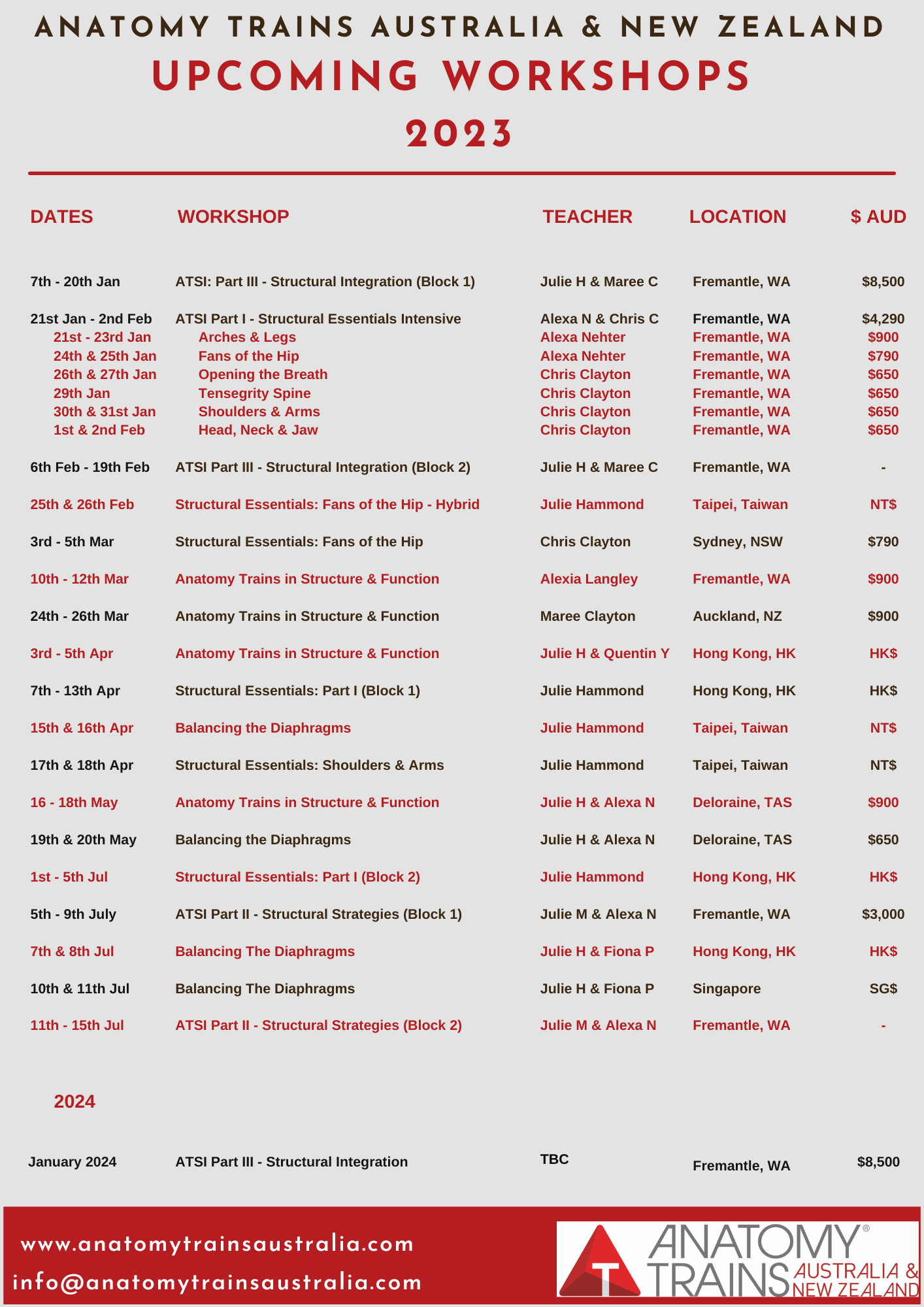 Upcoming Workshops_2023 Upcoming Workshops_2023